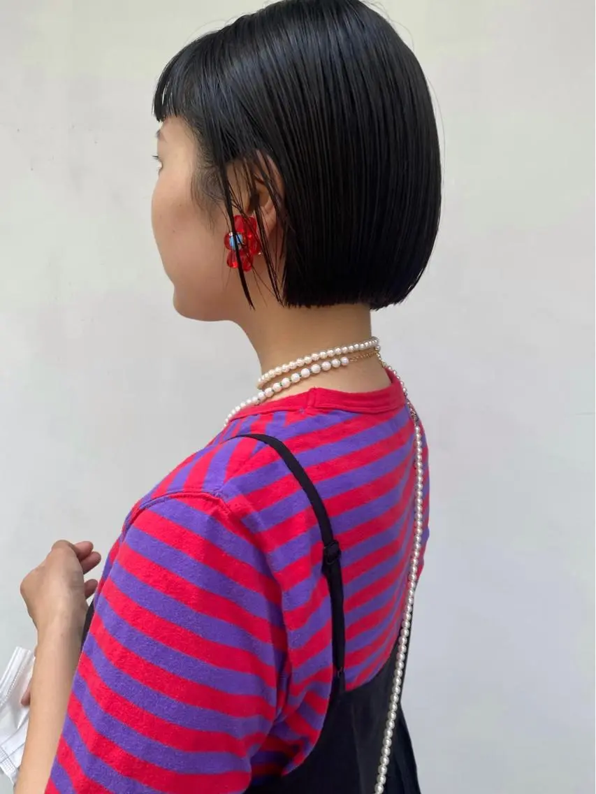 ショート カラー ボブ tonari 梅田、中崎町のヘアスタイル