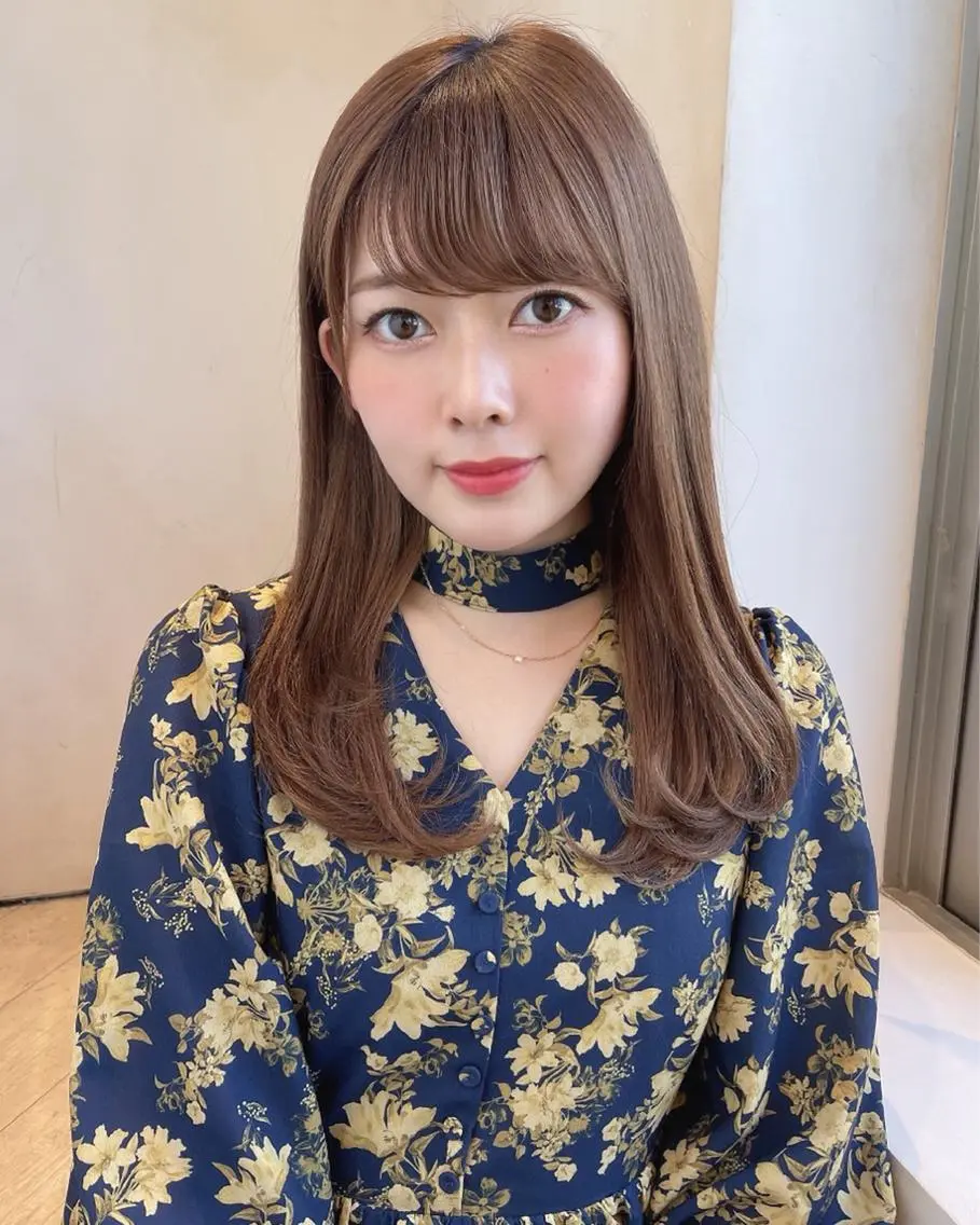 セミロング パーマ カット パーマ トリートメント モテ髪×トレンド💕 小顔レイヤー 金井のヘアスタイル