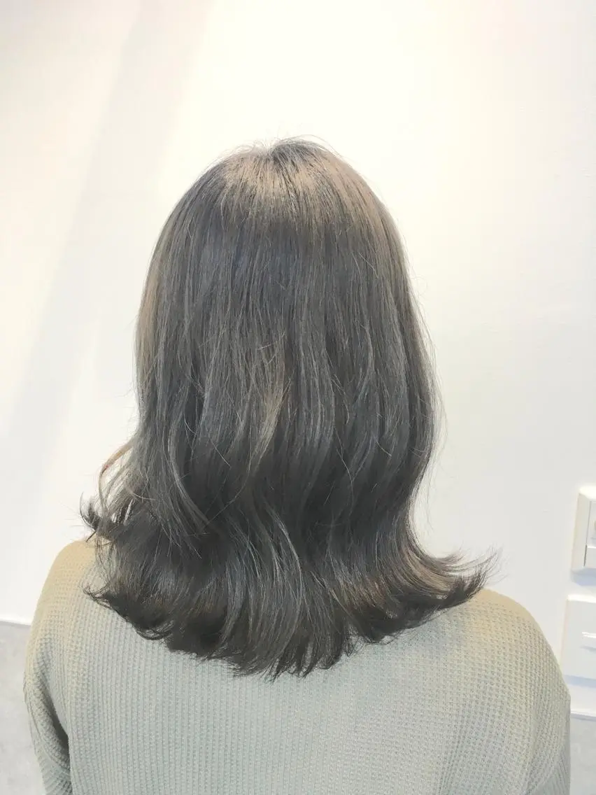 ミディアム カラー グレージュ ヘアカラー トリートメント ヘアセット yoshi ☆のヘアスタイル