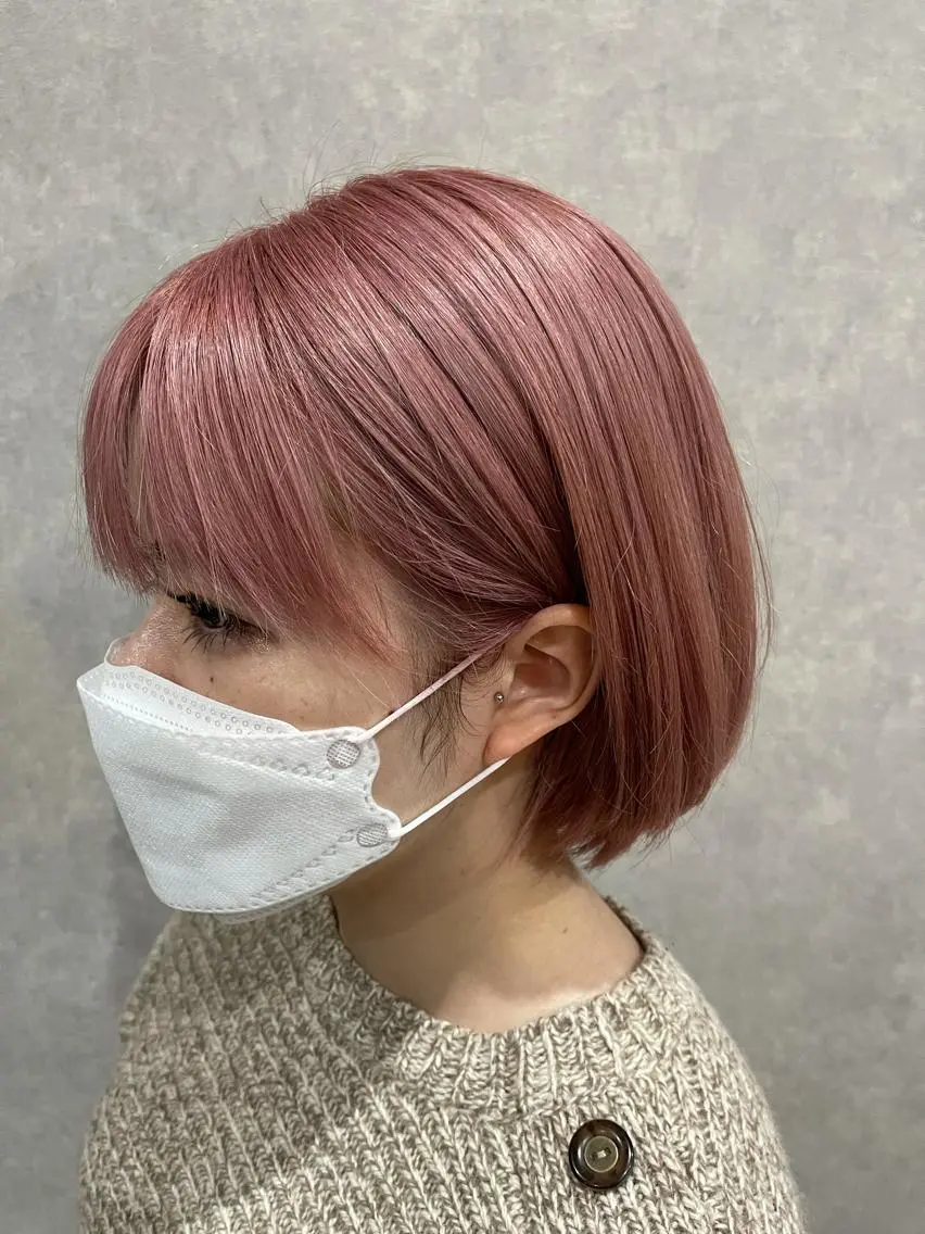 ミディアム カラー カット ヘアカラー トリートメント 一ノ瀬 暁のヘアスタイル