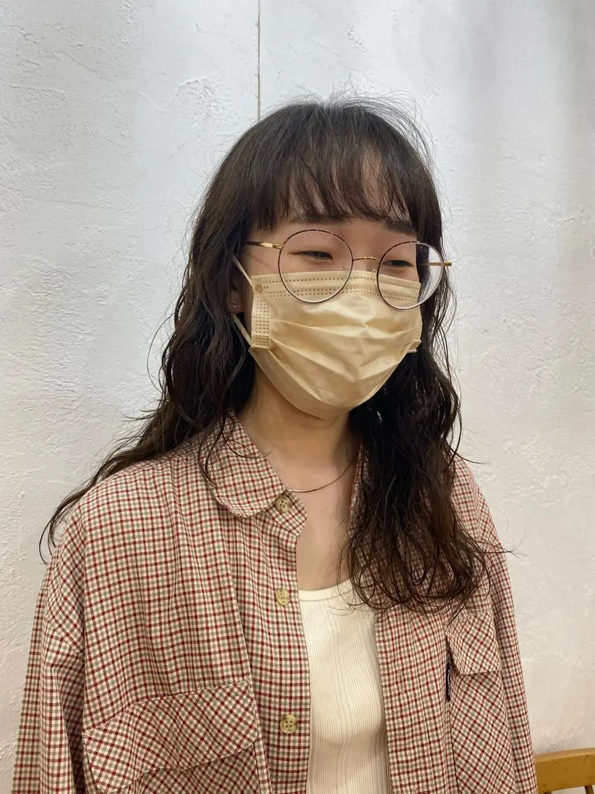 ロング カット パーマ トリートメント パーマ、髪質改善 菊地美月のヘアスタイル
