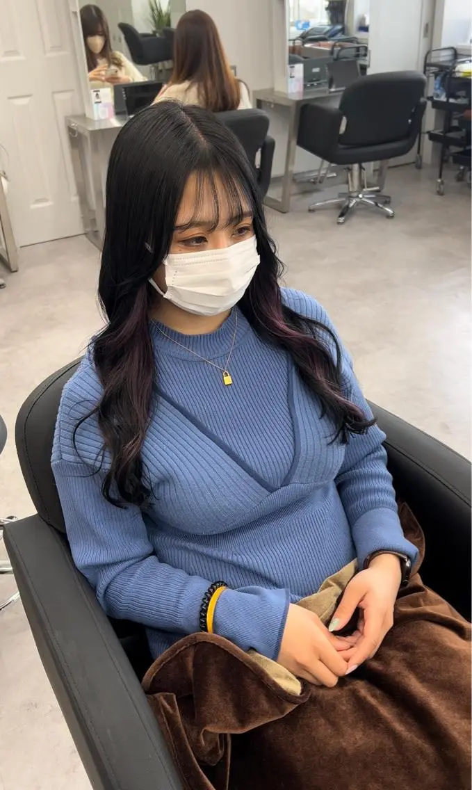 セミロング ヘアカラー トリートメント 🫧髪質改善 講師🫧🍎幹細胞のヘアスタイル
