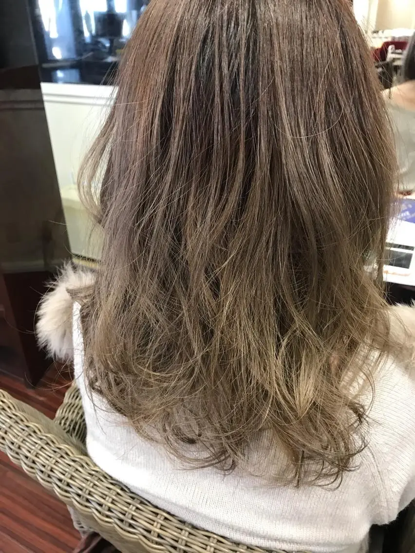 カラー ブリーチ ダブルカラー ママ美容師 ＊ヒマワリのヘアスタイル