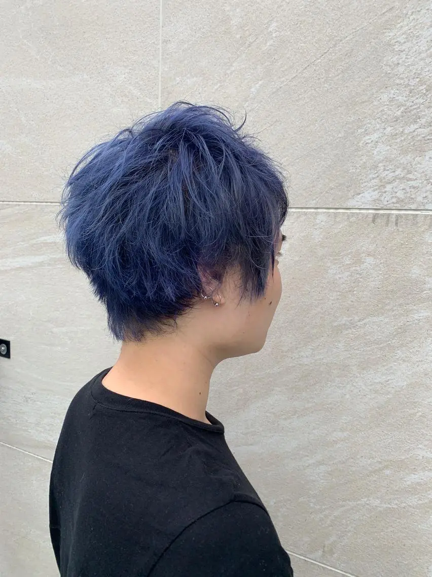 ショート カラー メンズ メンズブリーチ ブリーチ 縮毛矯正 トリートメント ヘアセット カラー特化サロン大阪 ルービック江坂/新城のヘアスタイル