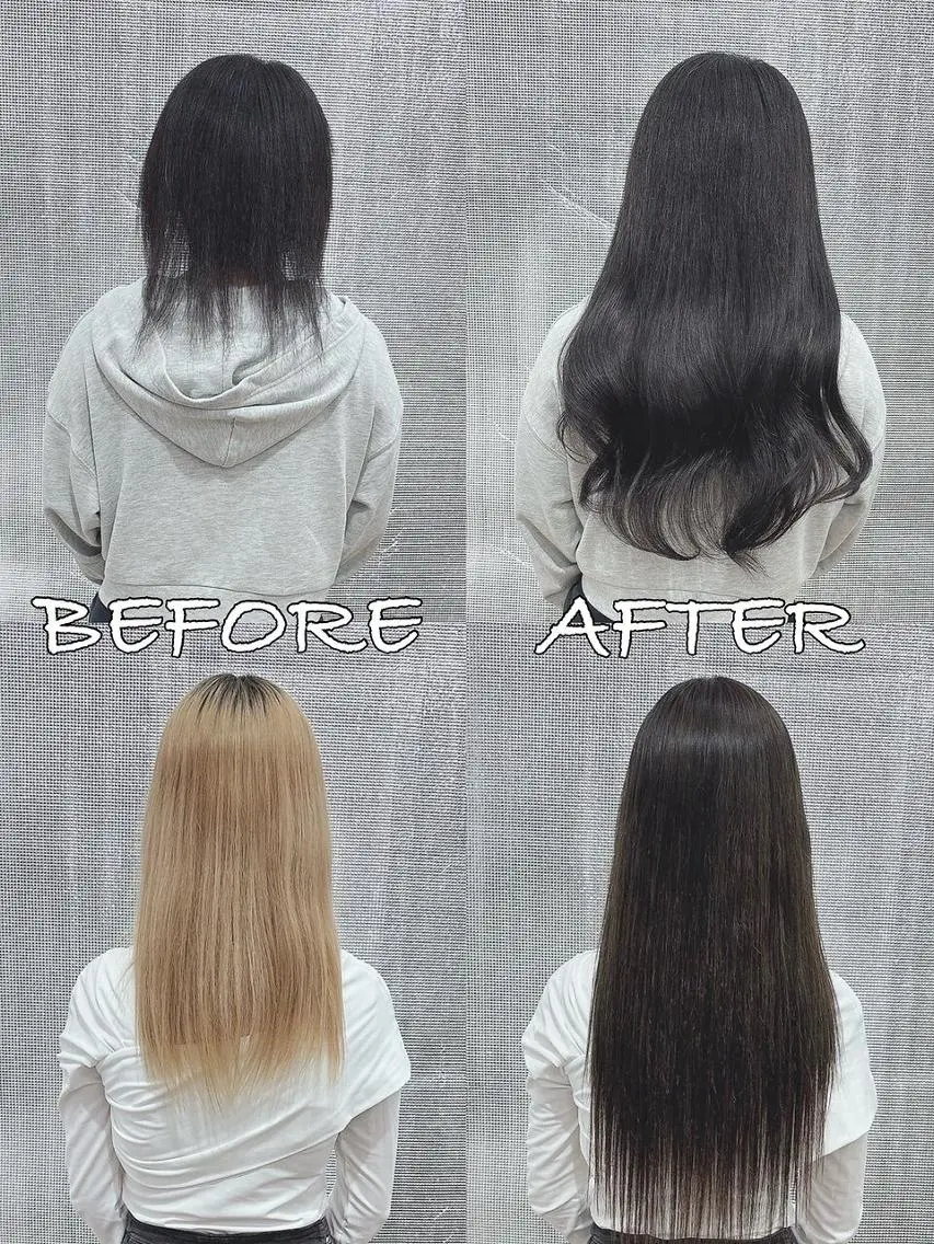 ロング カラー ヘアアレンジ シールエクステ バレイヤージュ ブリーチ ケアブリーチ ダブルカラー LIP 大阪本店 エクステ MISAのヘアスタイル