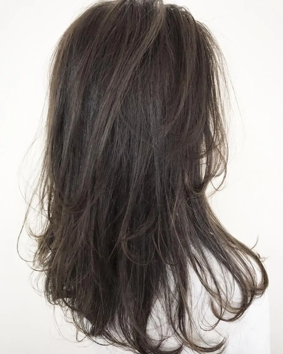 セミロング カラー 透明感カラー グレージュ 髪質改善サロン ARCHE野瀬冬馬のヘアスタイル