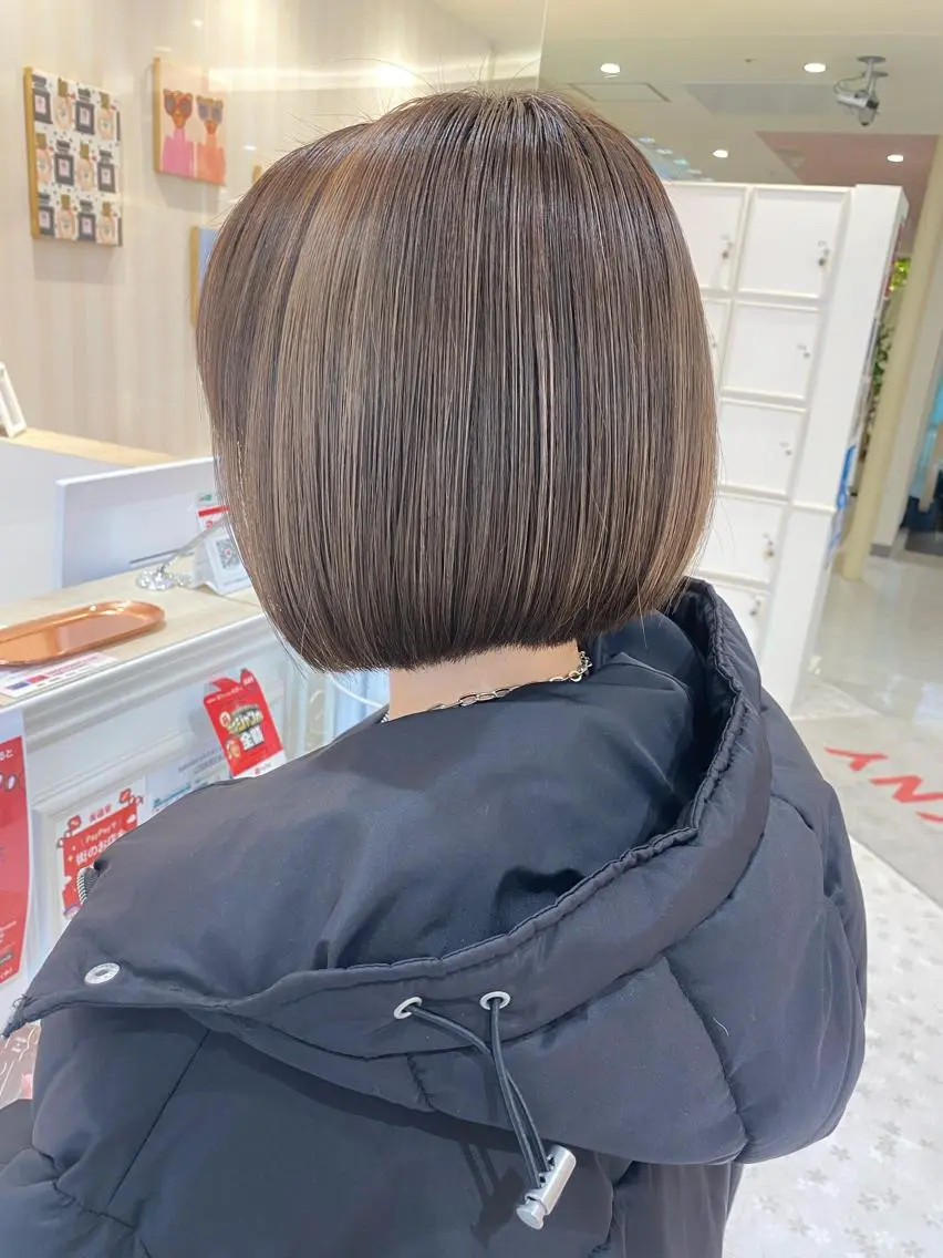 ショート カラー ショートボブ グレージュ ハイライトカラー ラベンダーカラー ラベンダーグレージュ 縮毛矯正/ 髪質改善 /ショート　圍　崇行のヘアスタイル