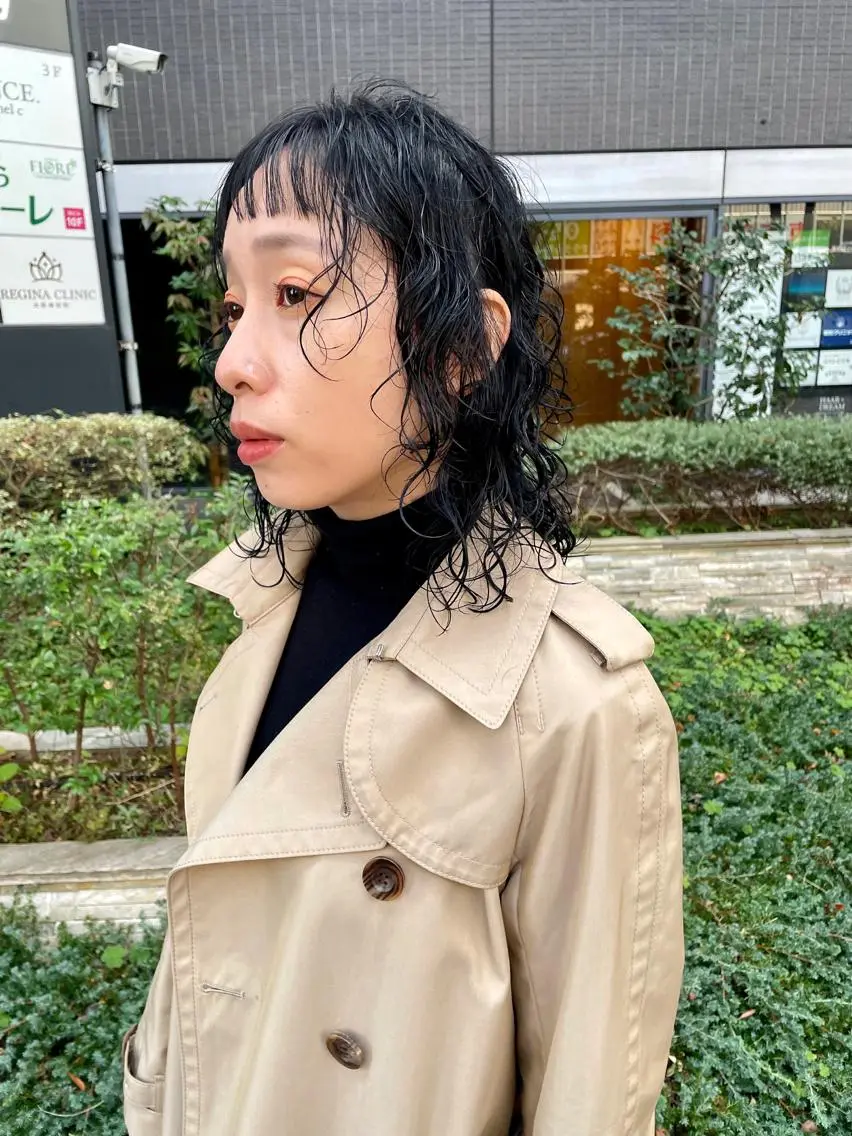 ミディアム カラー パーマ ヘアアレンジ メンズ キッズ ネイル マツエク・マツパ アイブロウ ミディアムパーマ メンズパーマ カット パーマ トリートメント tatsumi/ボブ ウルフ/レイヤーのヘアスタイル