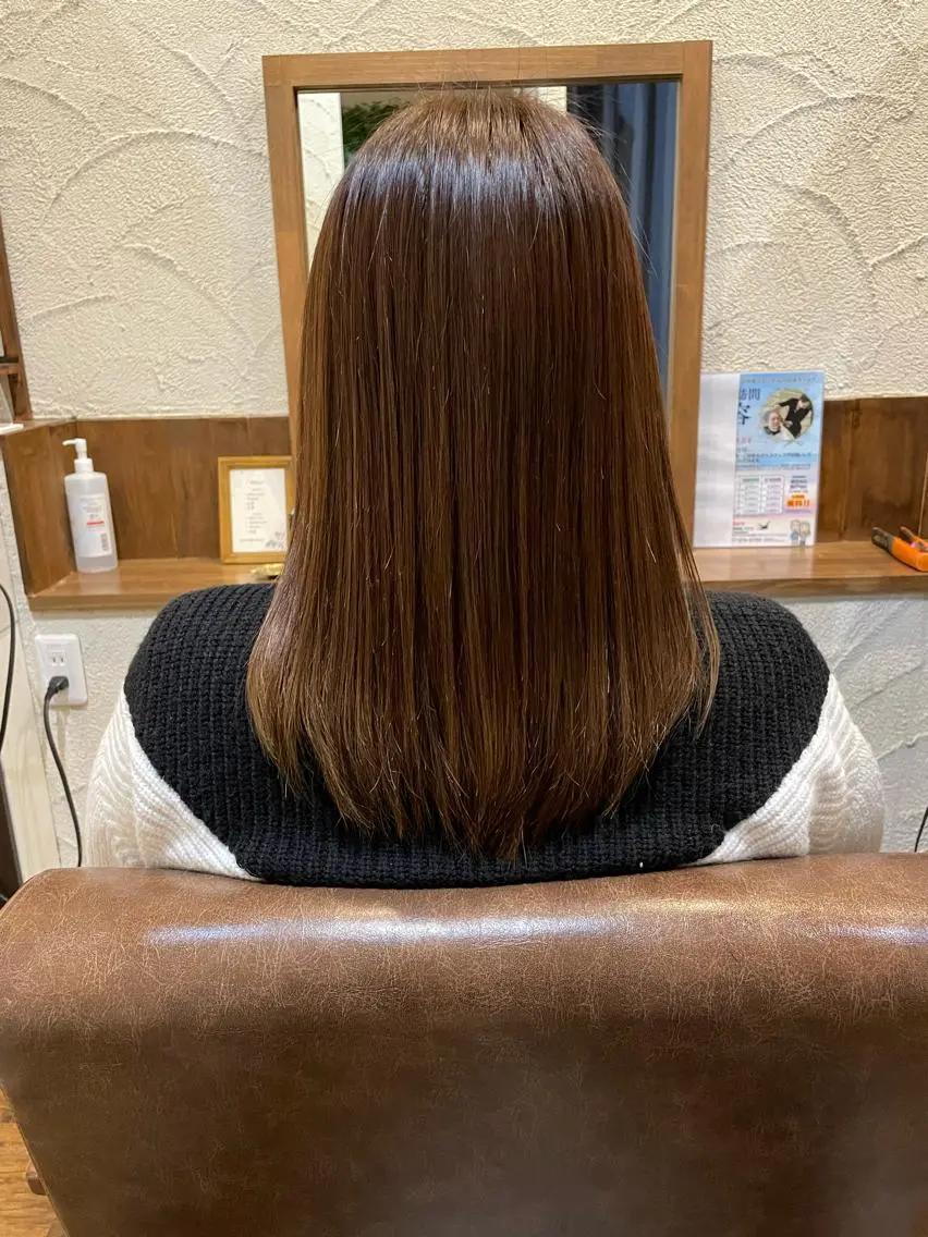 セミロング 牧 純也のヘアスタイル