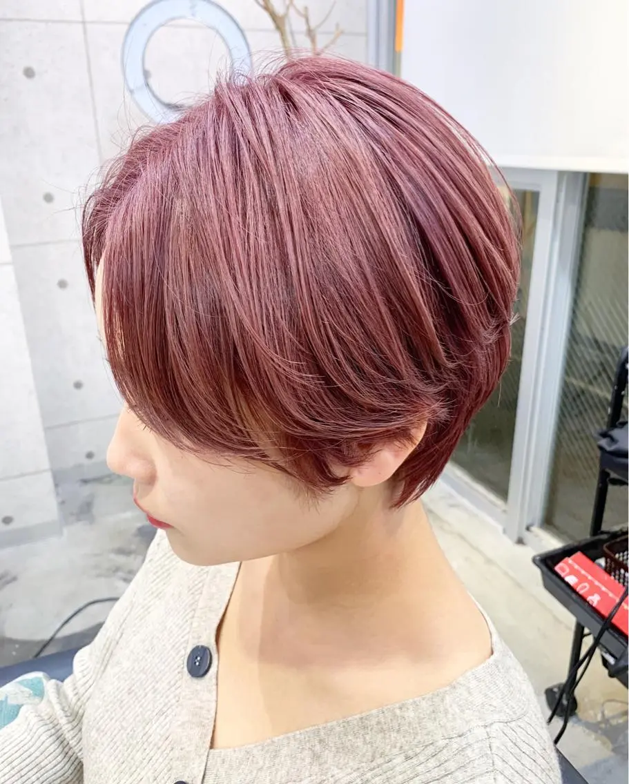 ショート カラー カット トリートメント レイヤー/髪質改善 /山永圭介のヘアスタイル