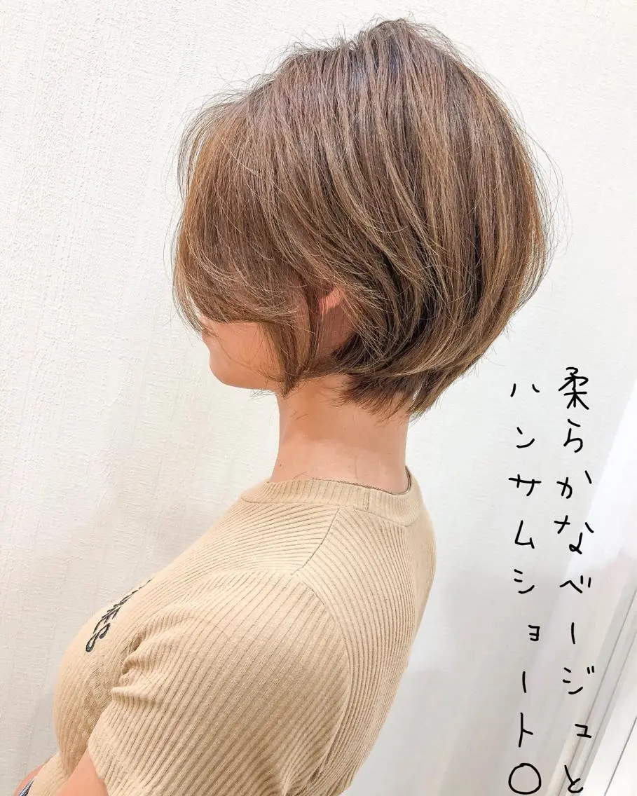 ショート ハンサムショート ショートヘア 横浜ブリーチムラ直し ハイトーン/ブリーチのヘアスタイル