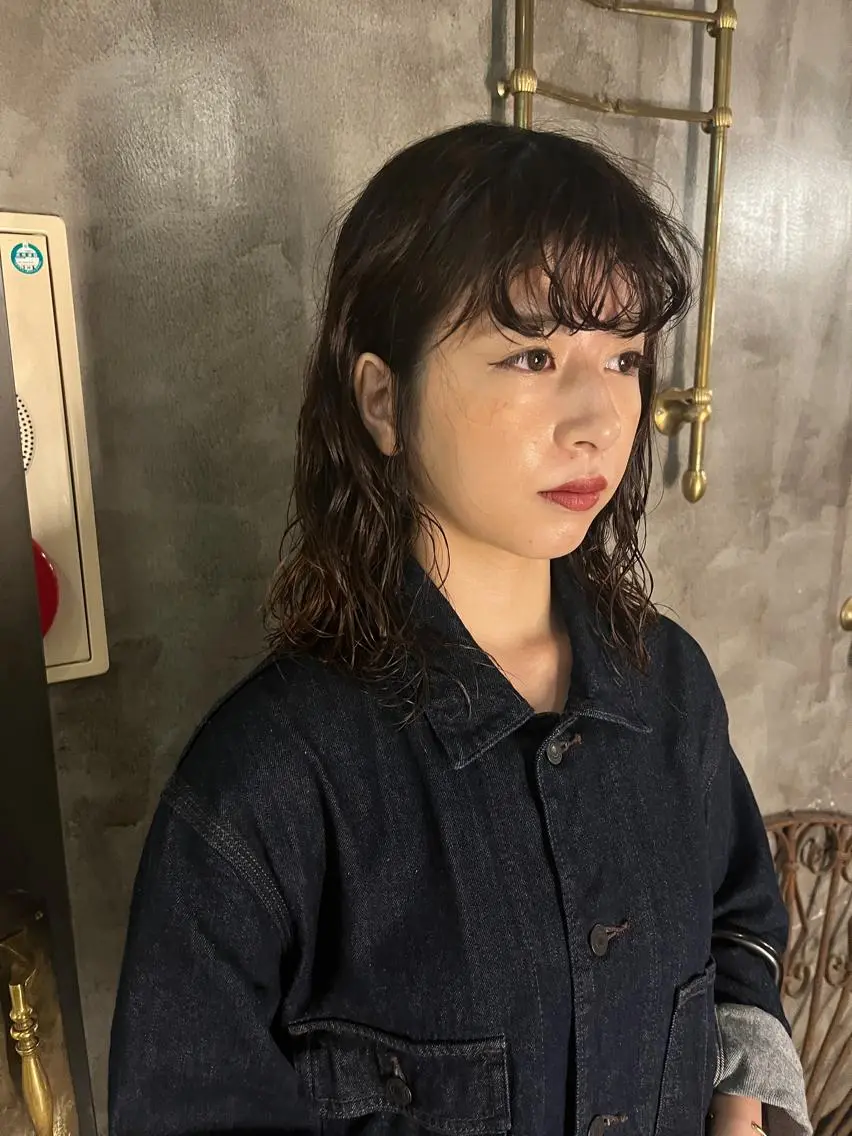 セミロング パーマ 🫧透明感カラー🫧 SHINSEIのヘアスタイル