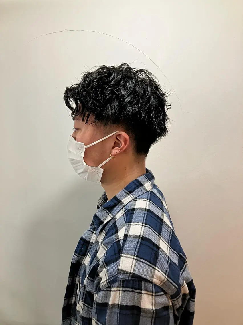 ショート パーマ メンズ メンズパーマ 佐藤 悠生 メンズパーマ.カットのヘアスタイル
