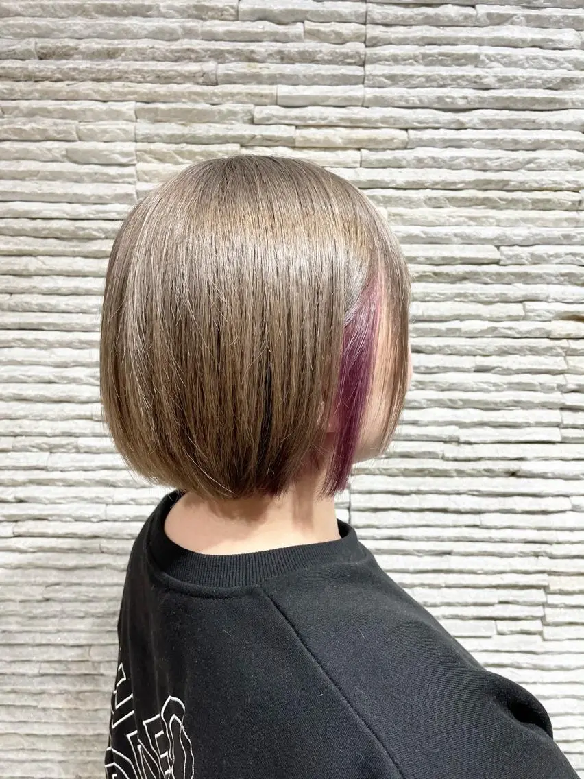 ショート カラー イルミナカラー カット ヘアカラー 嶋田 ゆきのヘアスタイル