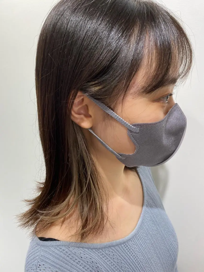 ミディアム カット ヘアカラー 縮毛矯正 トリートメント ✨透明感カラー ✨カイトのヘアスタイル