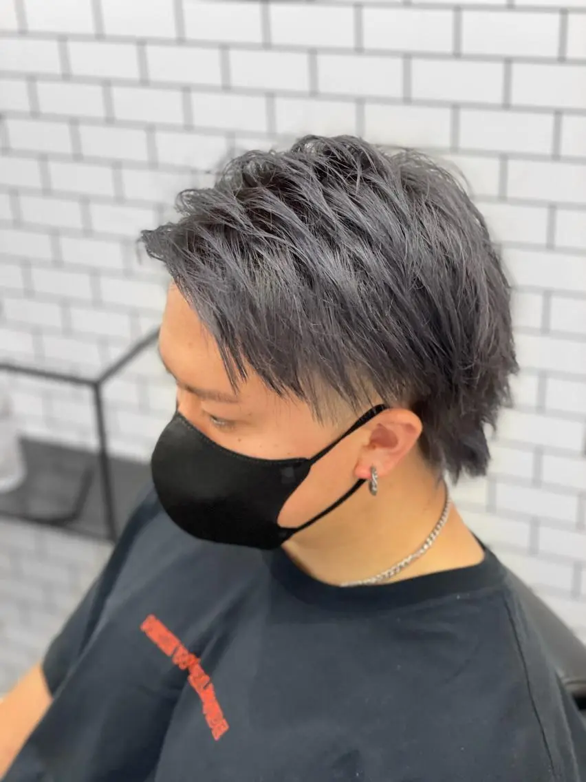 ショート カラー メンズ アップバング メンズブリーチ センターパート フェードカット メンズパーマ カット ヘアカラー 🔥メンズ特化🔥 谷口力哉のヘアスタイル