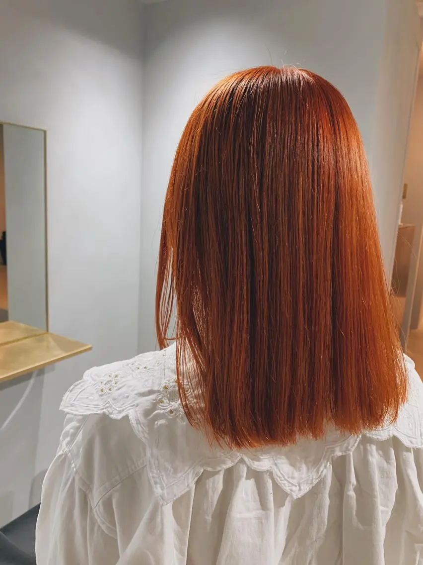 セミロング カラー パーマ ボブパーマコテ巻き風 パーマNo1深江秀平のヘアスタイル