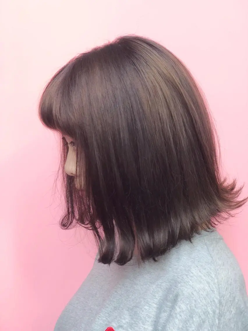 ショート カラー 切りっぱなしボブ グレージュ ボブ ヘアカラー トリートメント 🧡ショートの達人 🧡SHOのヘアスタイル