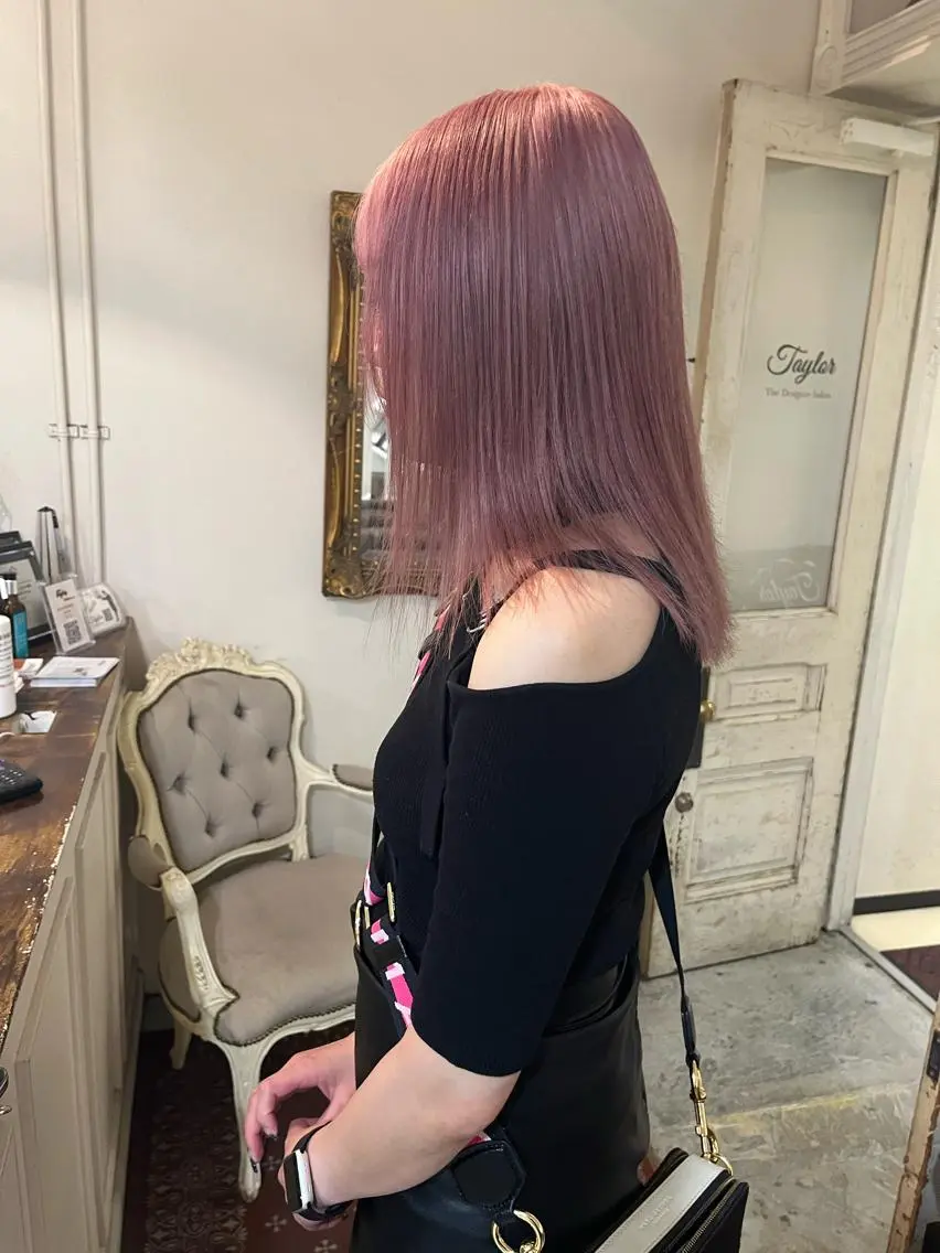 ミディアム カラー ヘアアレンジ ヘアカラー 高島 凜のヘアスタイル