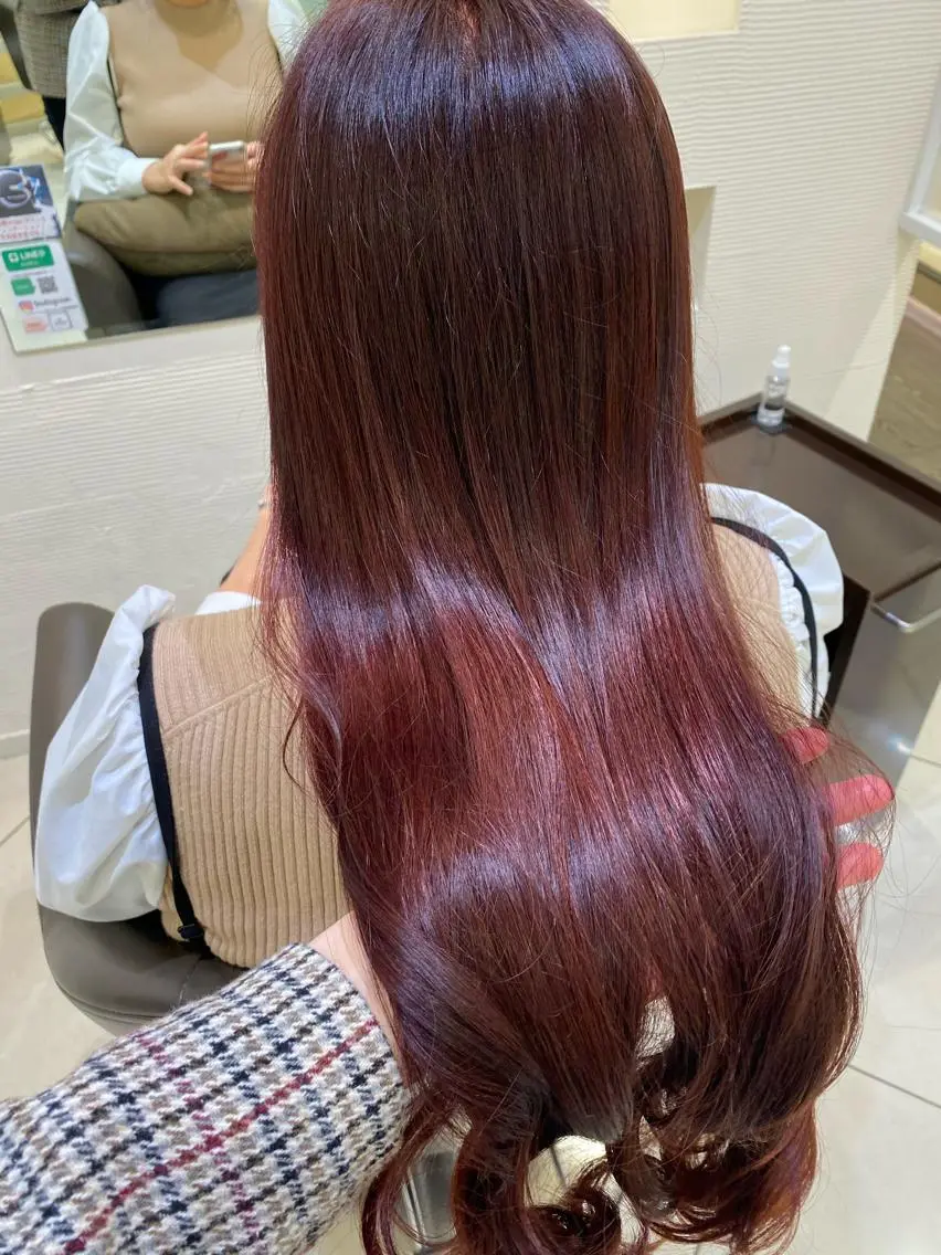 ロング カラー ヘアアレンジ 銀座メンズ専門🖤 叶奈々のヘアスタイル