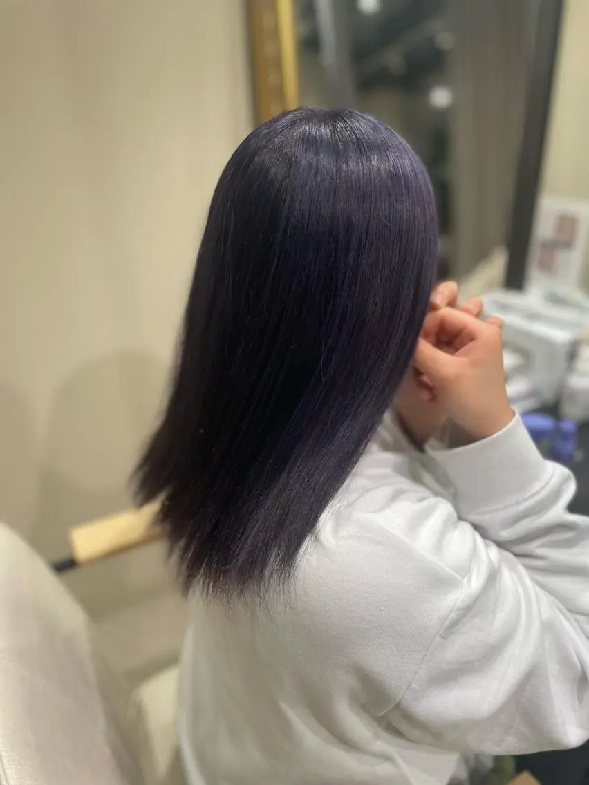 ミディアム カラー ダブルカラー バイオレットカラー ヘアカラー 🦋美髪/エクステ 🦋アベイクミのヘアスタイル