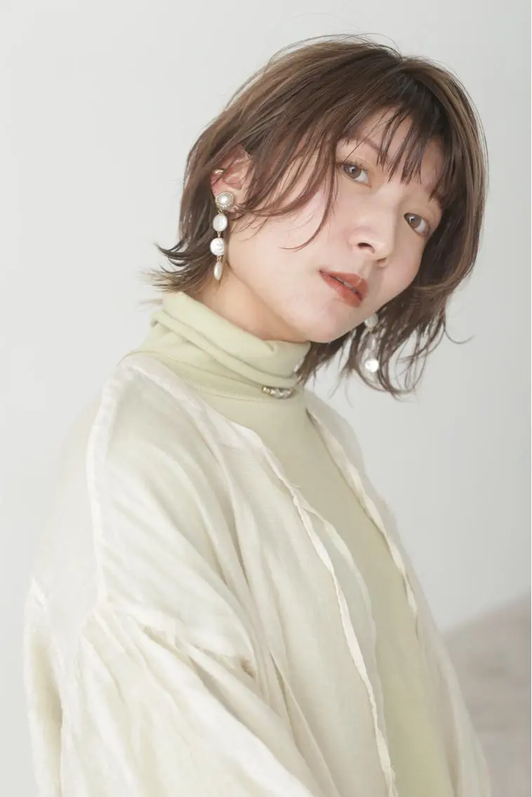 ショート カラー デザインカラー ウルフカット カット ヘアカラー トリートメント 柴山 英明のヘアスタイル