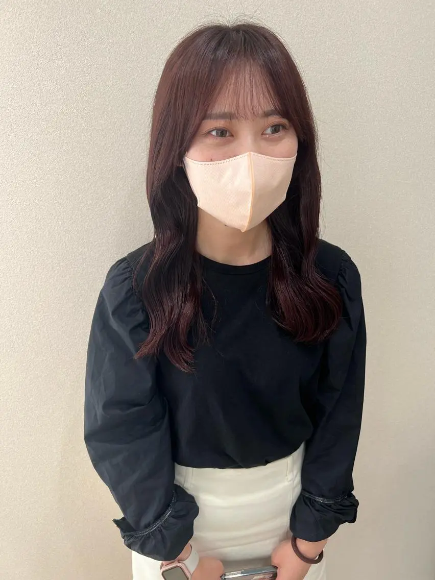 セミロング カラー 外国人対応 佐久間のヘアスタイル