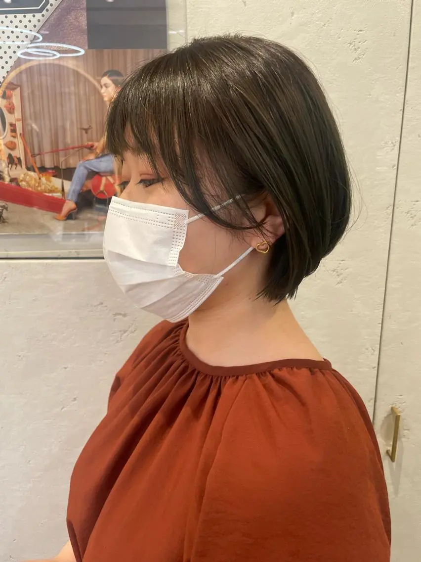 ショート 丸みショート アッシュ ショートヘア ♥️ブリーチ/ボブ/ レイヤー♥️maiのヘアスタイル