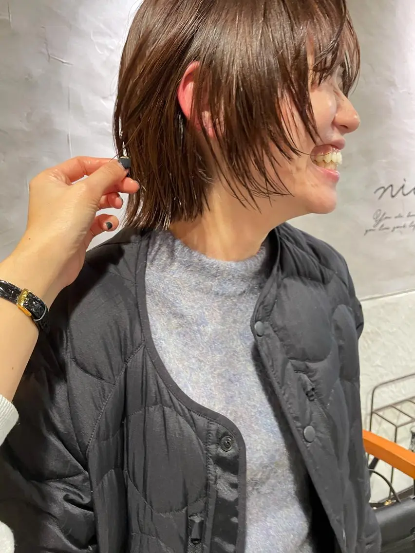 ショート カット ヘアカラー トリートメント ayane⭐️ボブ・ ショート・パーマのヘアスタイル