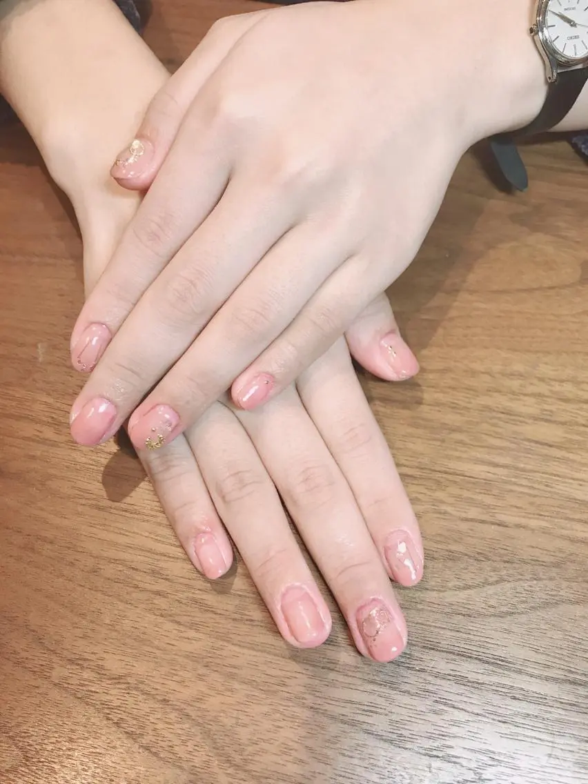 ネイル ピンク ピンクベージュ pipi ..のネイルデザイン