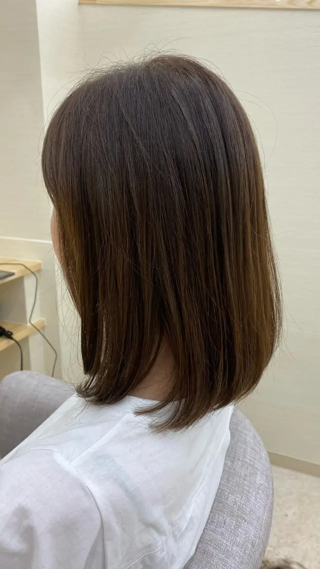 ミディアム カラー ボブ INCE HAIR 竹牟礼翔のヘアスタイル