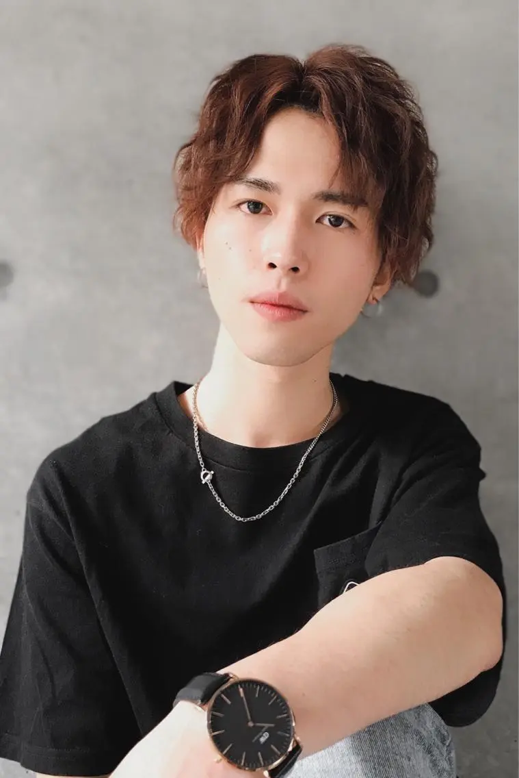 ショート カラー パーマ メンズ Zina 渋谷のヘアスタイル