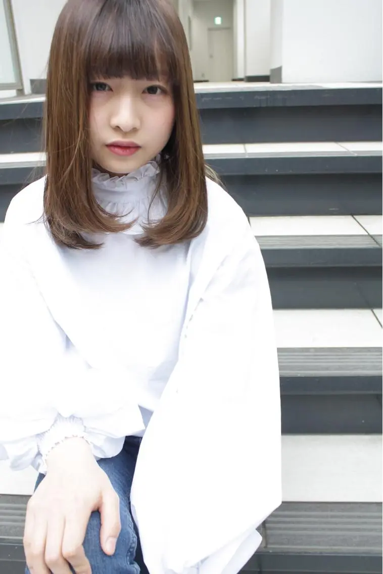 ミディアム カラー パーマ くせ毛 髪質改善 縮毛矯正 トリートメント ストレートパーマ tuuli トゥーリのヘアスタイル