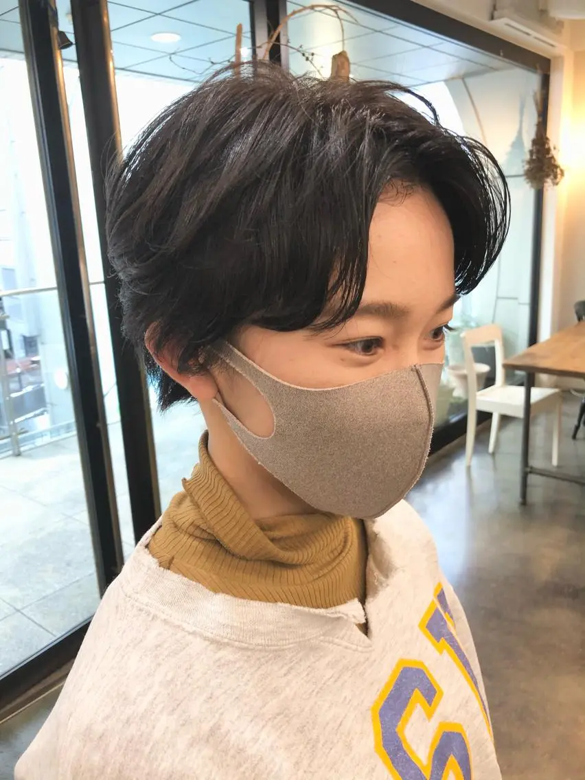 ショート パーマ ハンサムショート ショートヘア カット パーマ 千葉 郁也のヘアスタイル