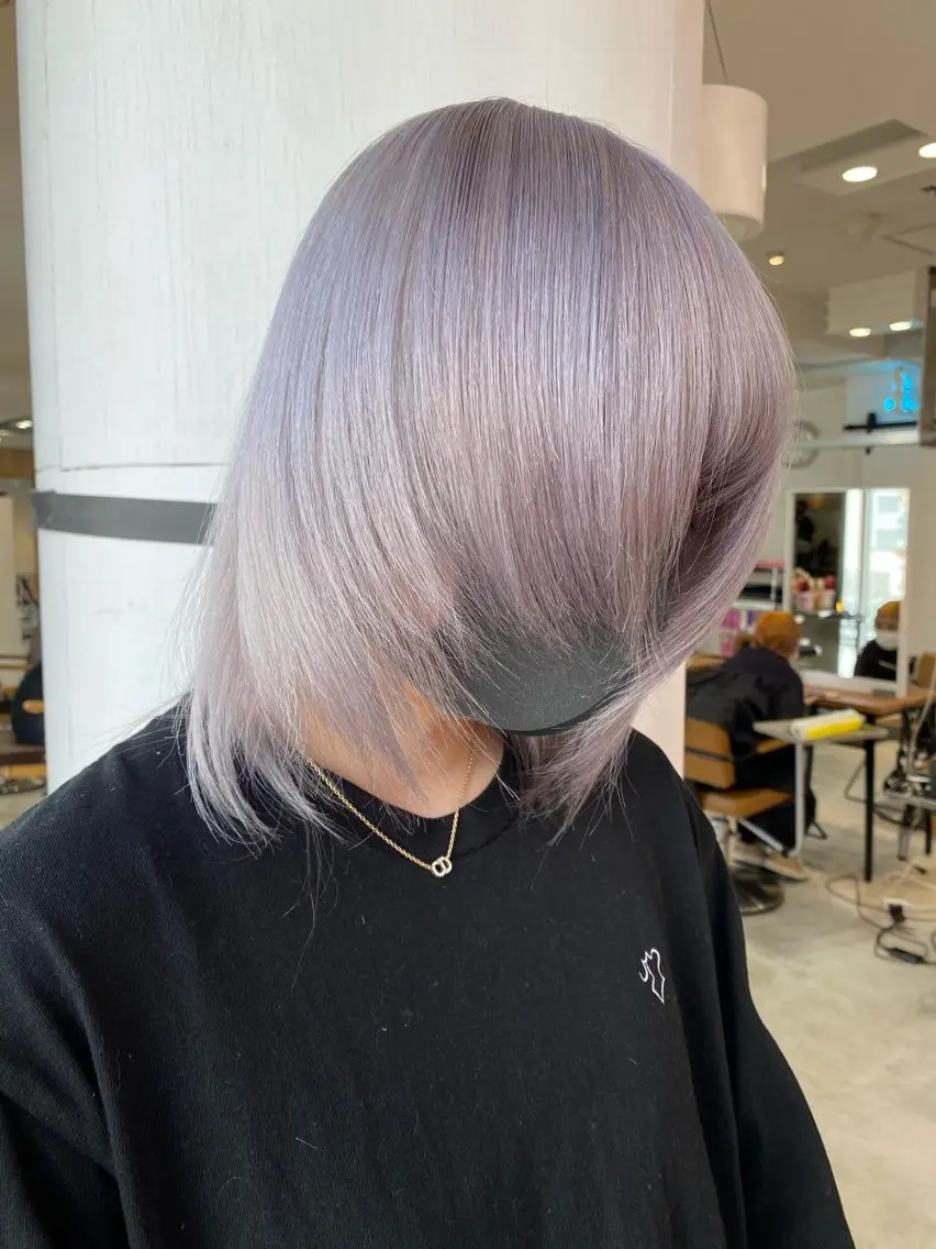 ミディアム カラー バレイヤージュ ブリーチ ケアブリーチ ダブルカラー ハイライトカラー welring hair salonのヘアスタイル