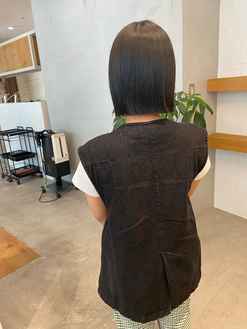 ショート カラー ボブ 、 、のヘアスタイル