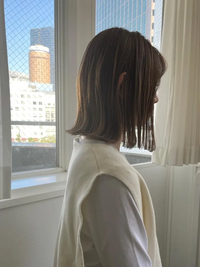 ミディアム カラー i'll 未空のヘアスタイル