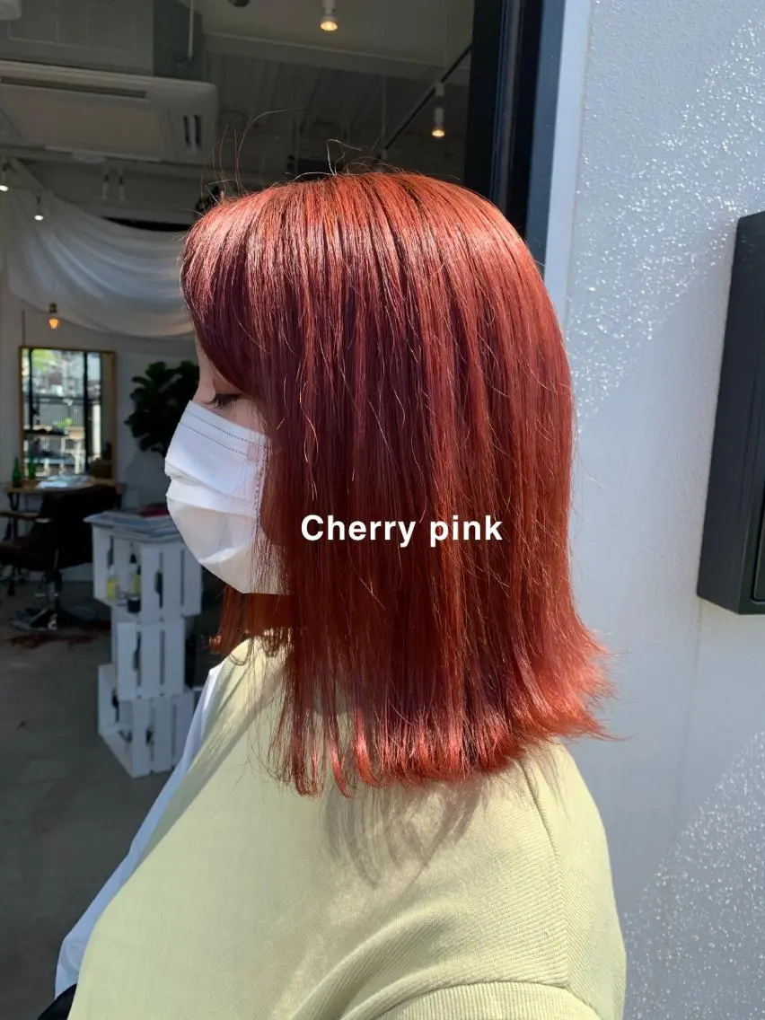 カラー ブリーチ ケアブリーチ ピンクカラー カット ヘアカラー トリートメント 山本 晶大のヘアスタイル