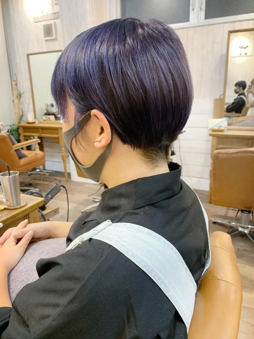 ショート カラー ダブルカラー イヤリングカラー ハイライトカラー イルミナカラー インナーカラー 初めてでも失敗しない 透明感カラー Miiのヘアスタイル