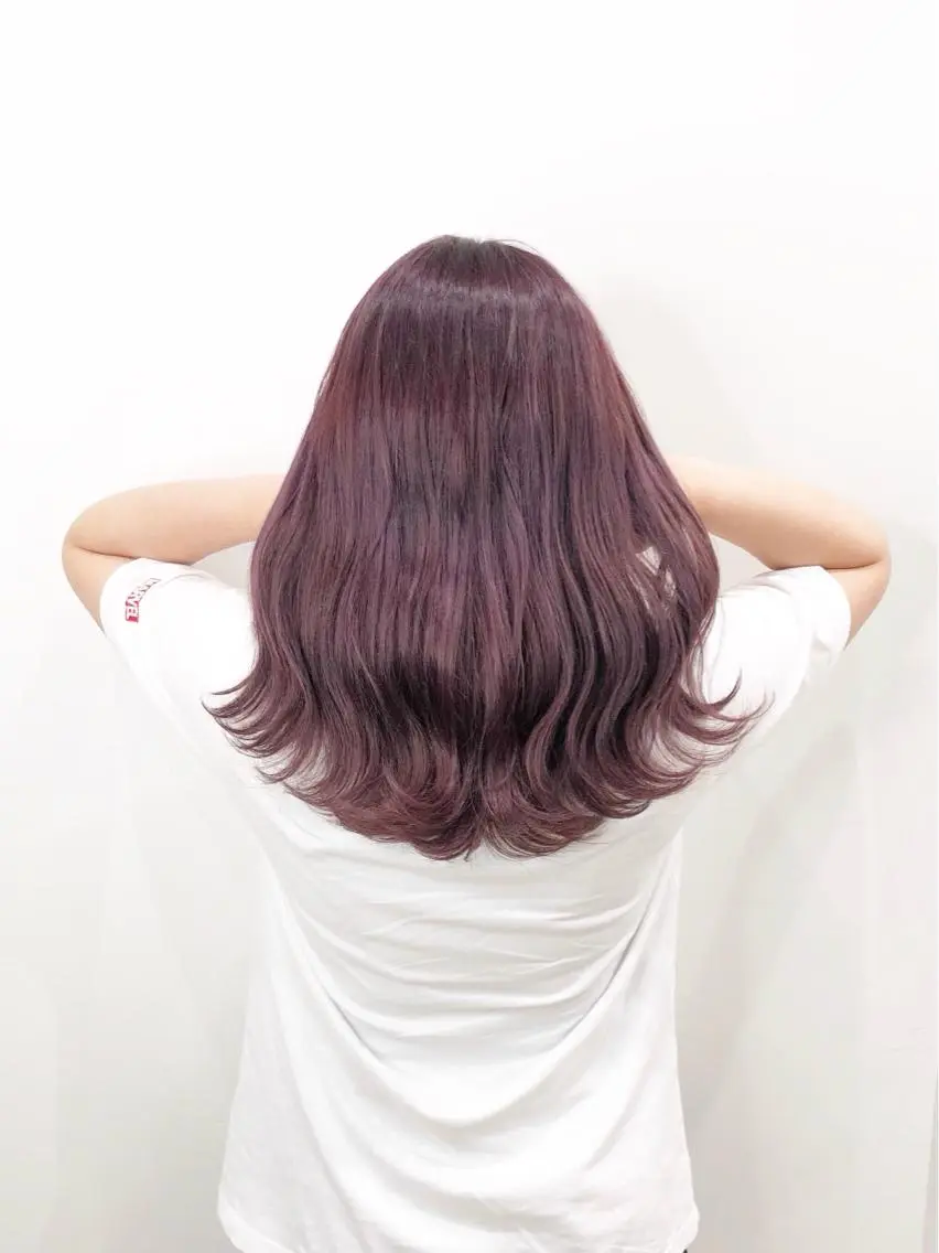 セミロング カラー 🌙HIZUKI🌙 ハイトーン 艶髪のヘアスタイル