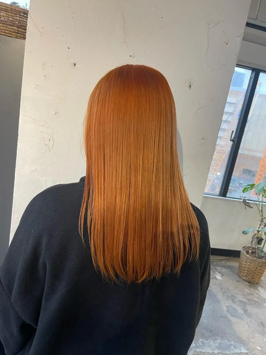 カラー オレンジ 💕 manaka🌺のヘアスタイル