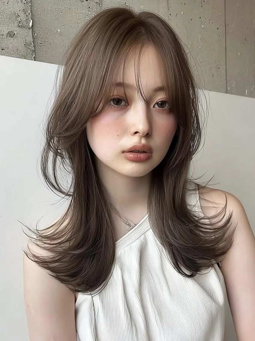 セミロング ボブ 外国人風カラー カット ヘアカラー トリートメント 🎀透明感カラー/ yuka🎀のヘアスタイル