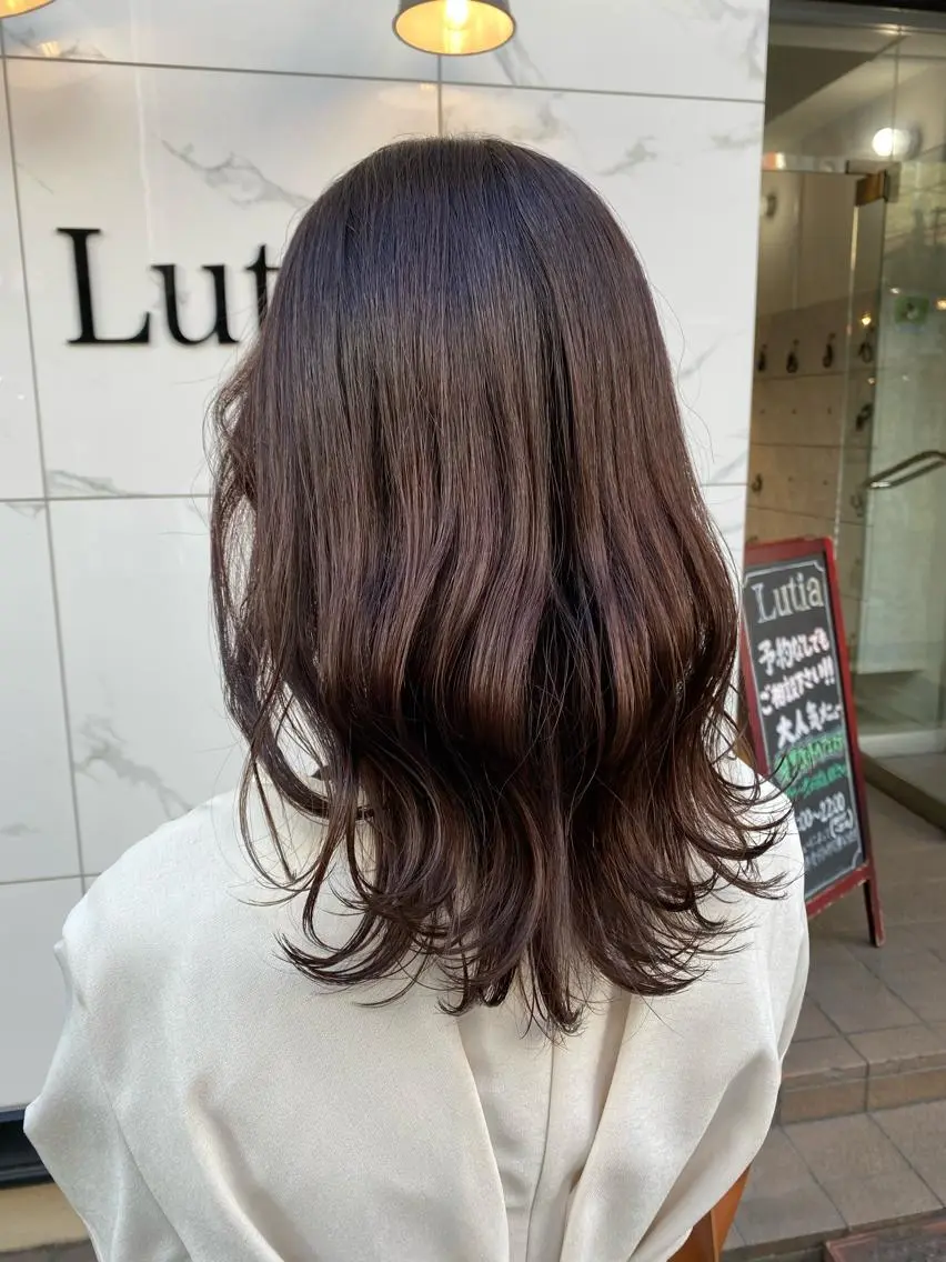 ミディアム カラー ブラウンカラー マロンブラウン 増子 祐太朗のヘアスタイル