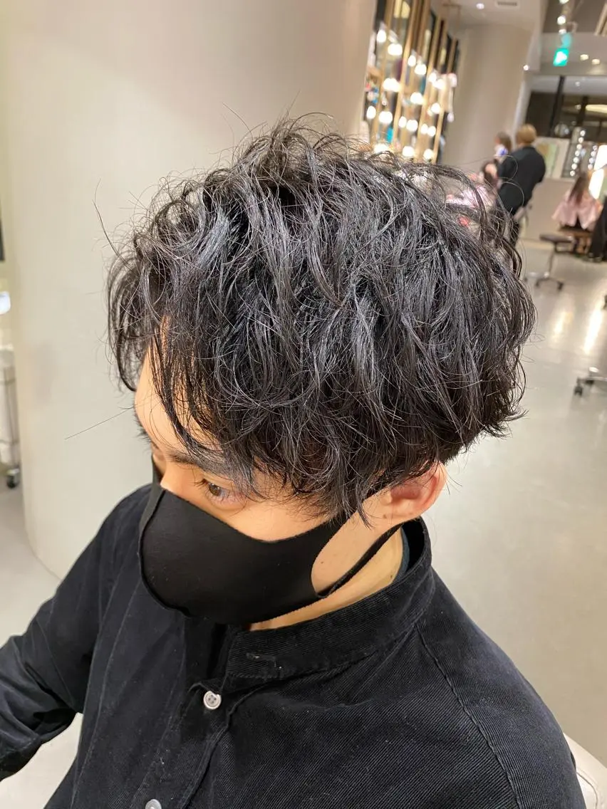 パーマ メンズ カット パーマ 梅田茶屋町メンズ 専門美容師 山元一平のヘアスタイル