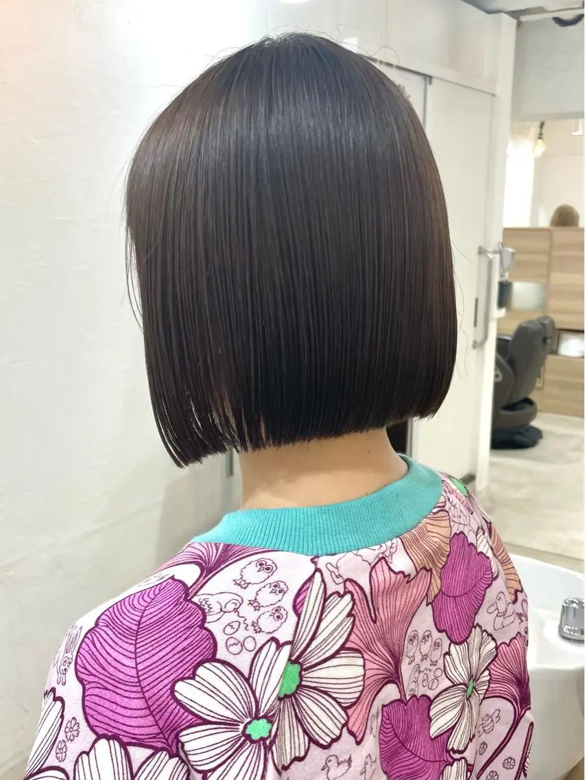 ショート カット 縮毛矯正 トリートメント 髪質改善 縮毛矯正/ レイヤー/銀座/本木のヘアスタイル