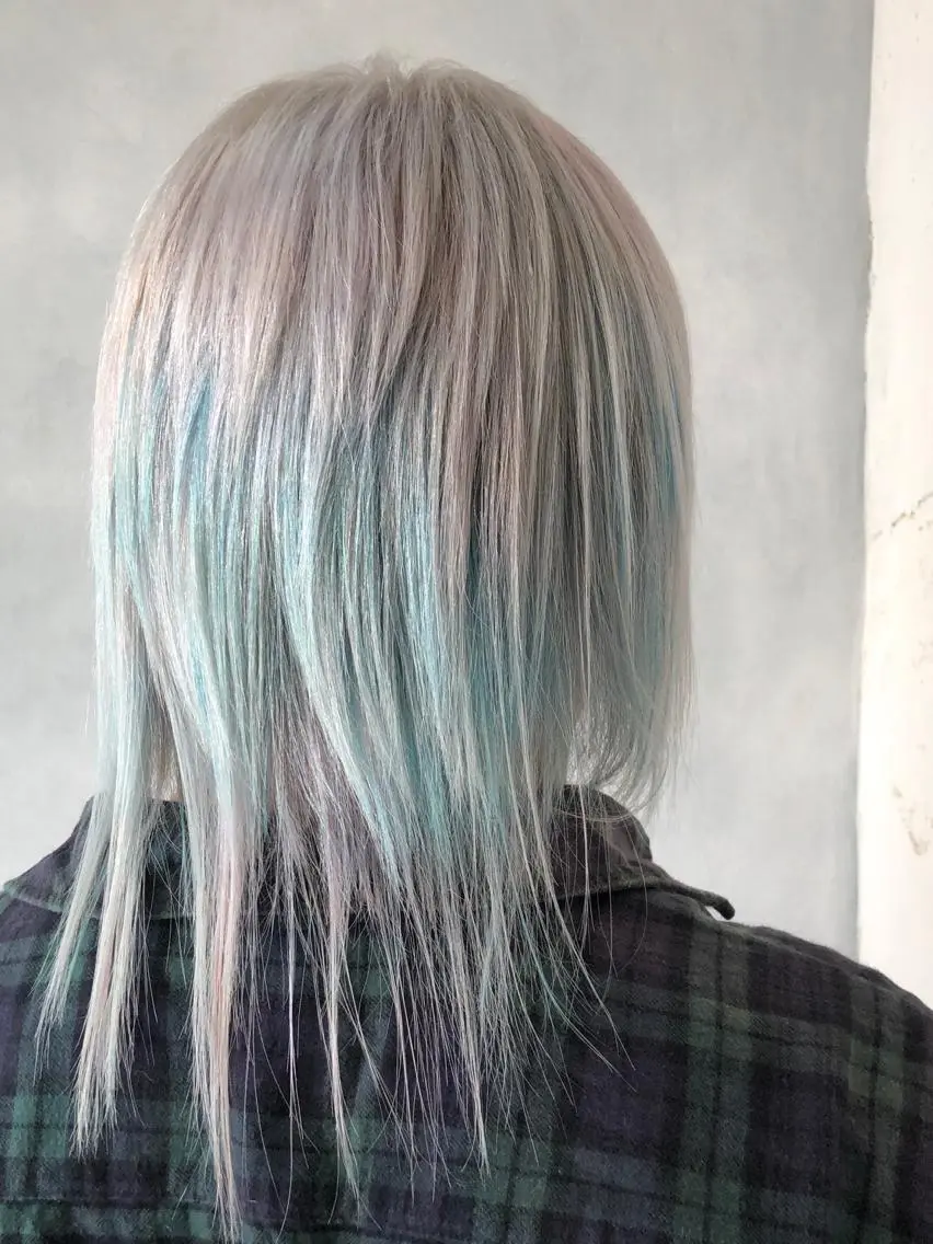 セミロング カラー バレイヤージュ ブリーチ ケアブリーチ ダブルカラー ハイライトカラー welring hair salonのヘアスタイル