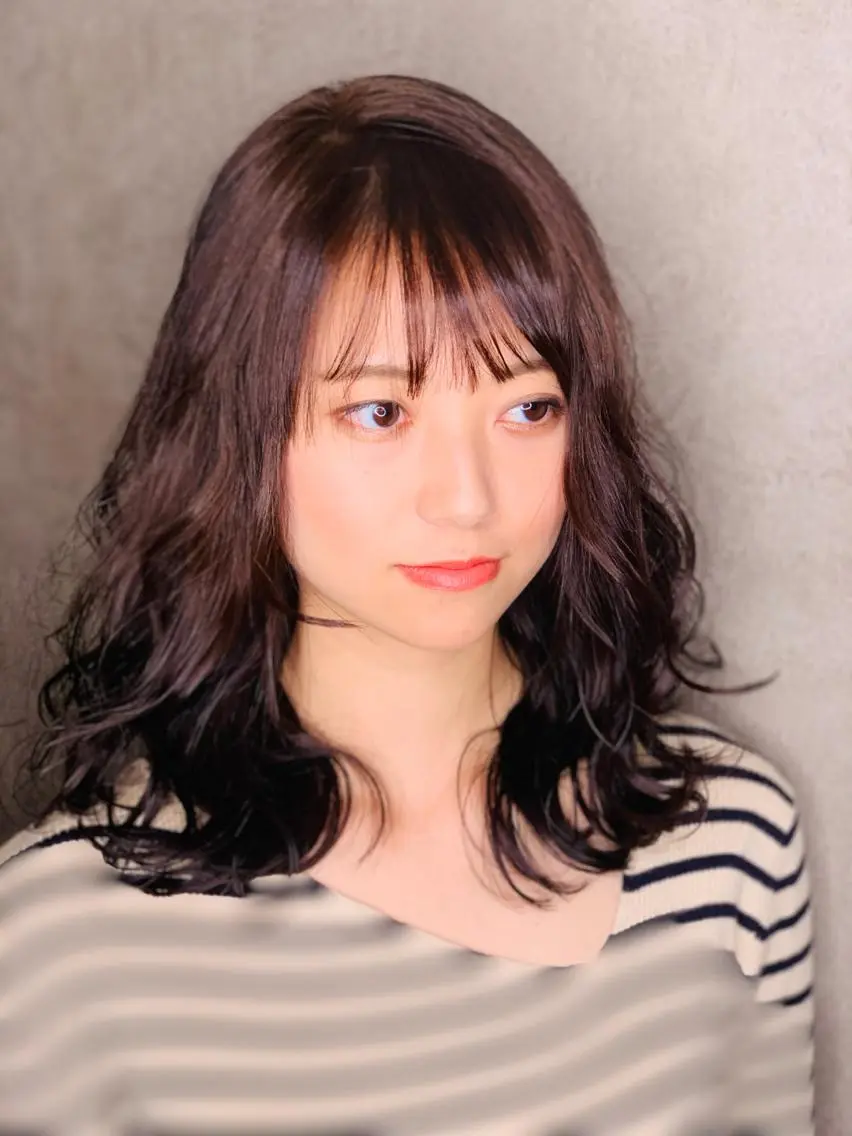 ミディアム カット ヘアカラー トリートメント siki. 石渡のヘアスタイル