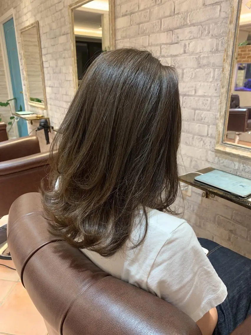 ミディアム カット ヘアカラー トリートメント 高橋 一矢のヘアスタイル