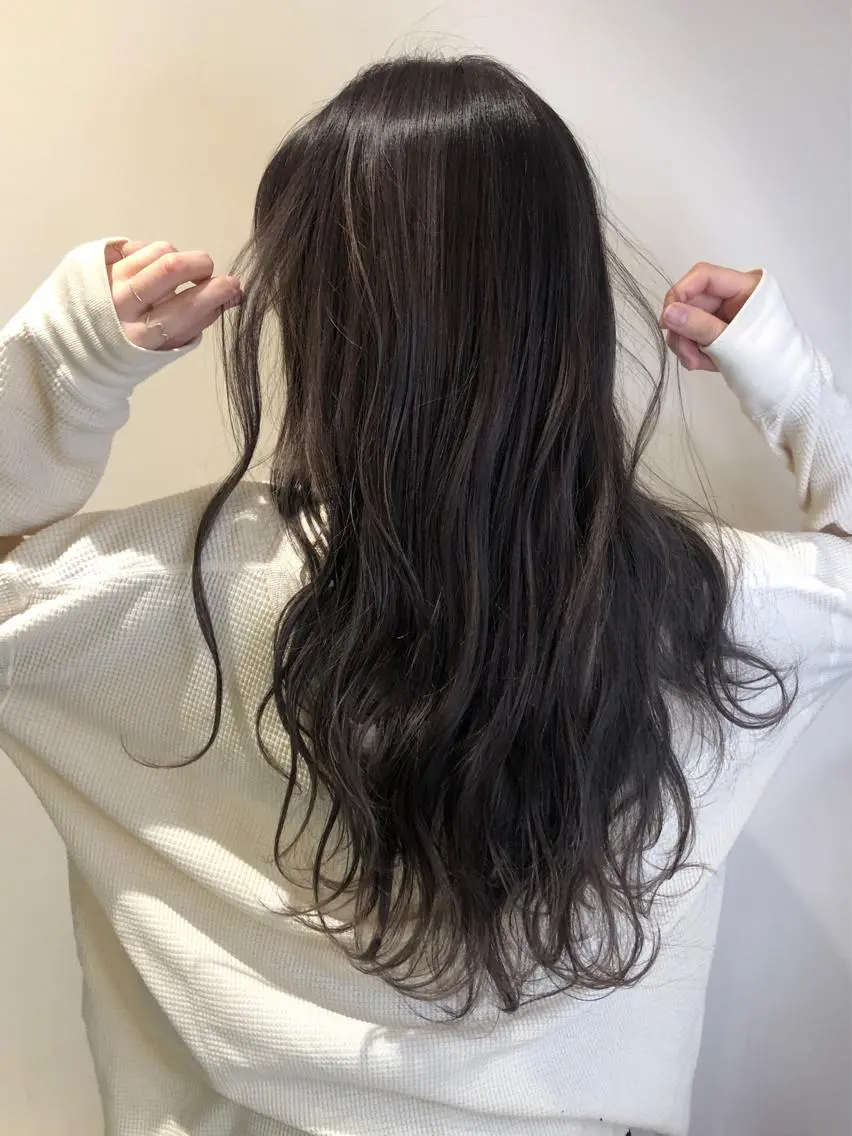 ロング カラー ハイライトカラー ハイライト 韓国ヘア♡おくれ毛♡ ボブ♡sayakaのヘアスタイル