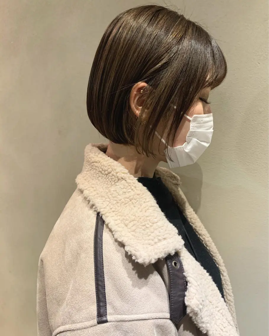 ミディアム カラー ベージュカラー ハイライトカラー オリーブベージュ ハイライト ベージュ🤎透明感 カラー🤎anriのヘアスタイル